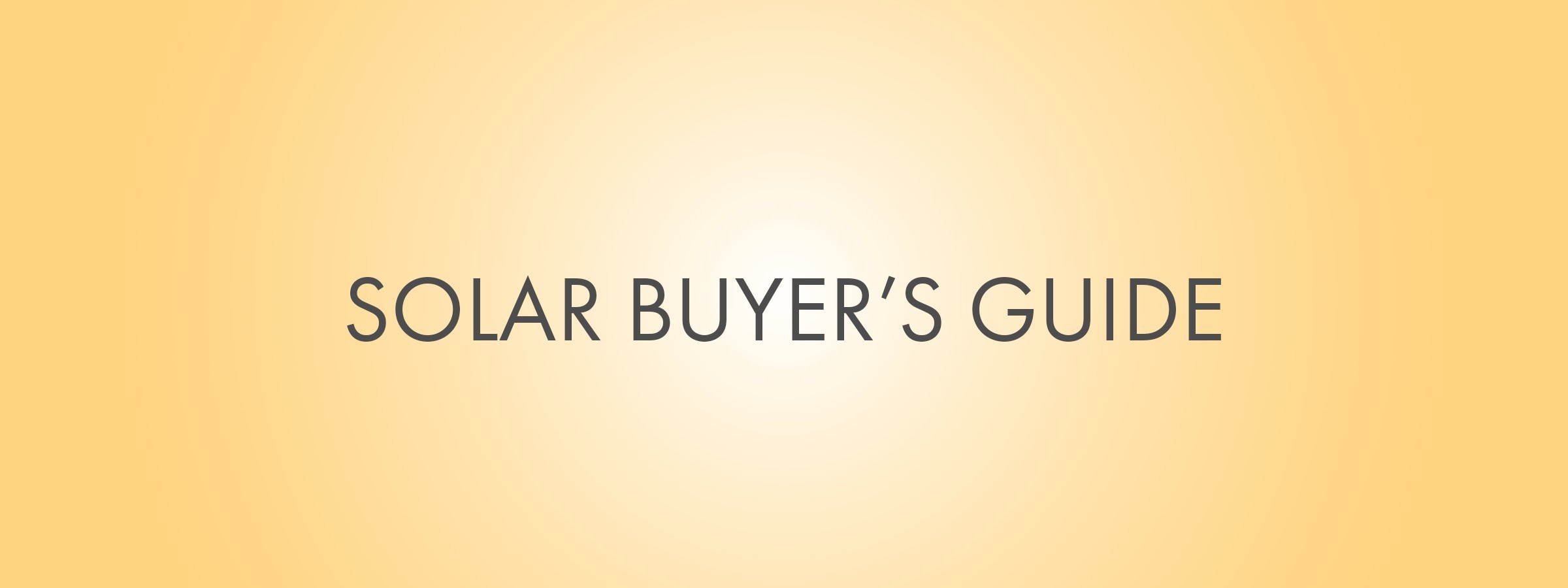 Solar Buyer's Guide